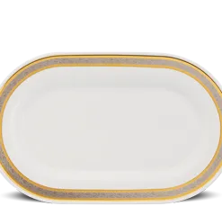 Dĩa oval 34 cm - Sago - Hoa Hồng DCNH