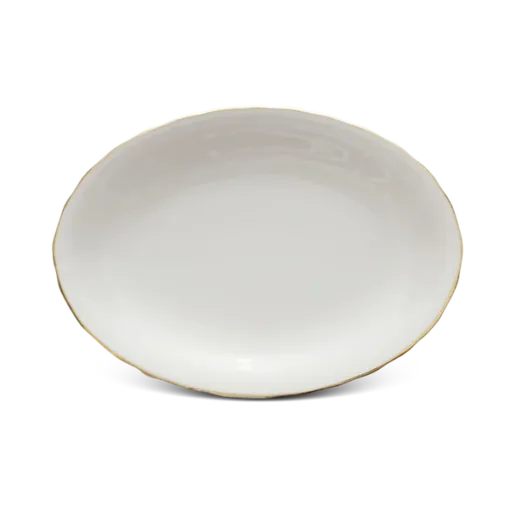Dĩa oval - Mẫu Đơn IFP - Chỉ Vàng DCNH