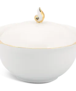 Thố 18 cm + nắp - Mẫu Đơn IFP - Chỉ Vàng DCNH