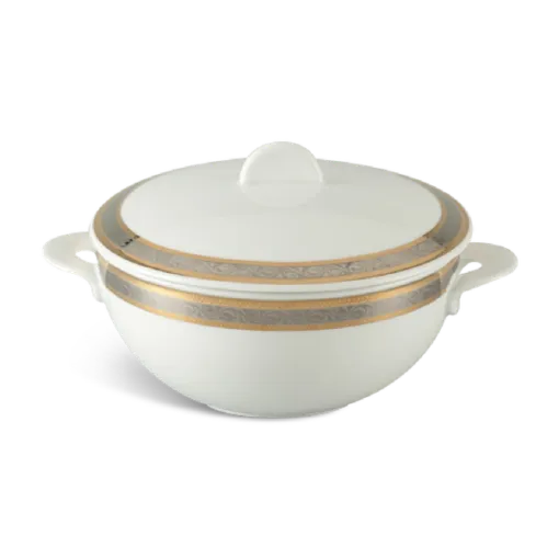 Thố cao 19 cm + nắp - Sago - Hoa Hồng DCNH