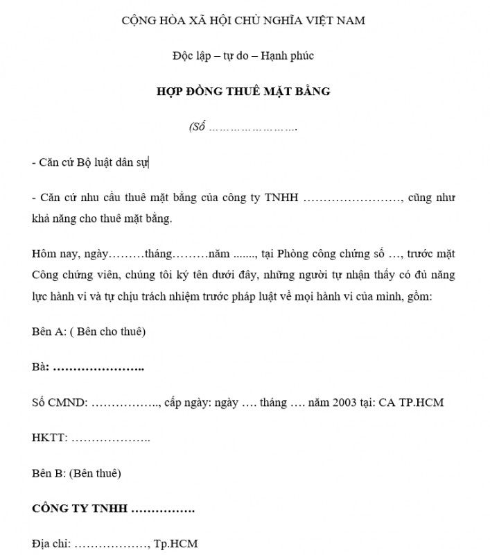 Hợp đồng thuê mặt bằng và Luật Lao động nhà hàng dungcunhahang (1)