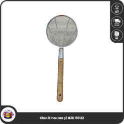 Chao lì inox cán gỗ #26 186122