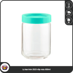 Lọ kẹo trơn 2523 nắp màu 650ml
