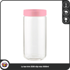 Lọ kẹo trơn 2536 nắp màu 1000ml