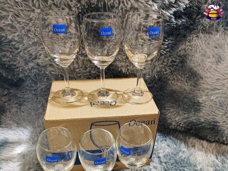 Phân loại ly uống rượu vang trắng Ocean cho nhà hàng, khách sạn