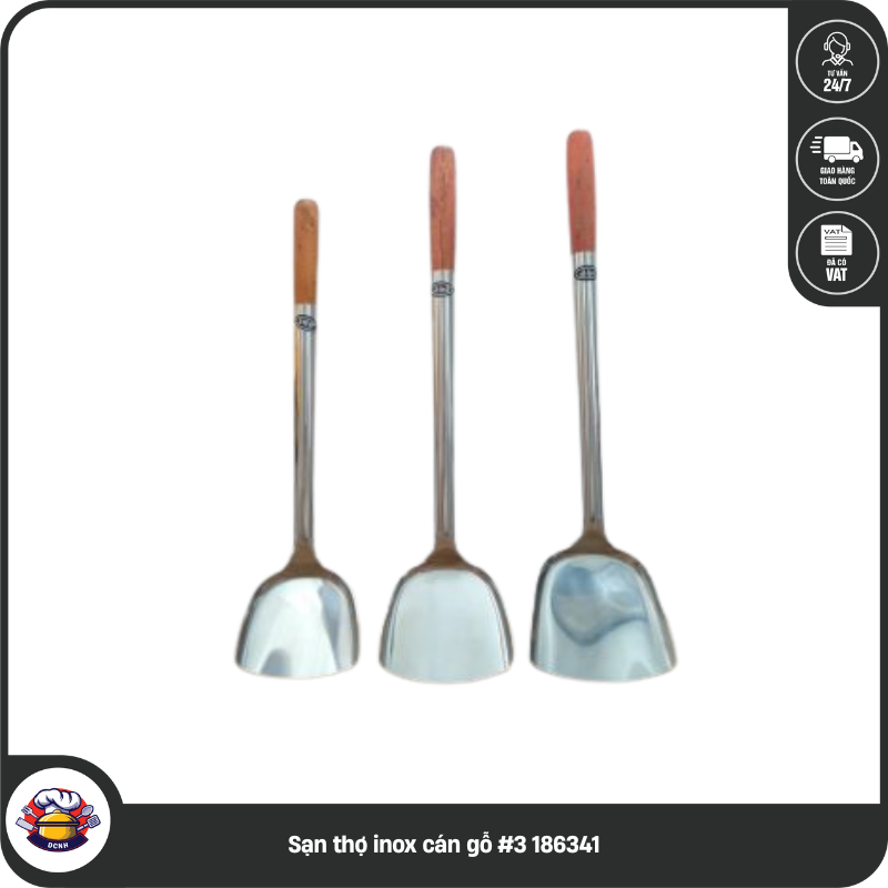 Sạn thợ inox cán gỗ #3 186341