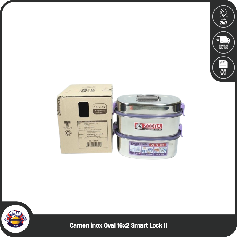 Camen inox Oval 16x2 Smart Lock II