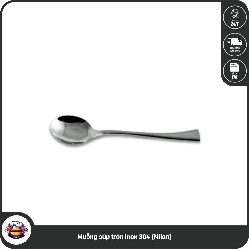 Muỗng súp tròn inox 304 (Milan)
