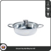 Lẩu quai ống nắp kiếng inox 430