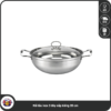 Nồi lẩu inox 3 đáy nắp kiếng 26 cm