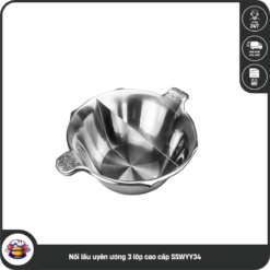 Nồi lẩu uyên ương 3 lớp cao cấp SSWYY34