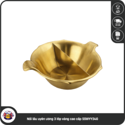 Nồi lẩu uyên ương 3 lớp vàng cao cấp SSWYY34G
