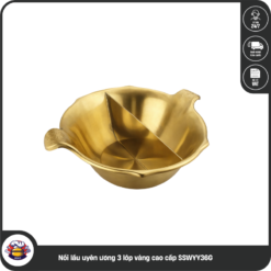 Nồi lẩu uyên ương 3 lớp vàng cao cấp SSWYY36G
