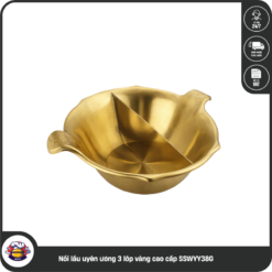 Nồi lẩu uyên ương 3 lớp vàng cao cấp SSWYY38G