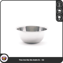 Thau Inox Đáy Sâu Anpha 24 – Cái