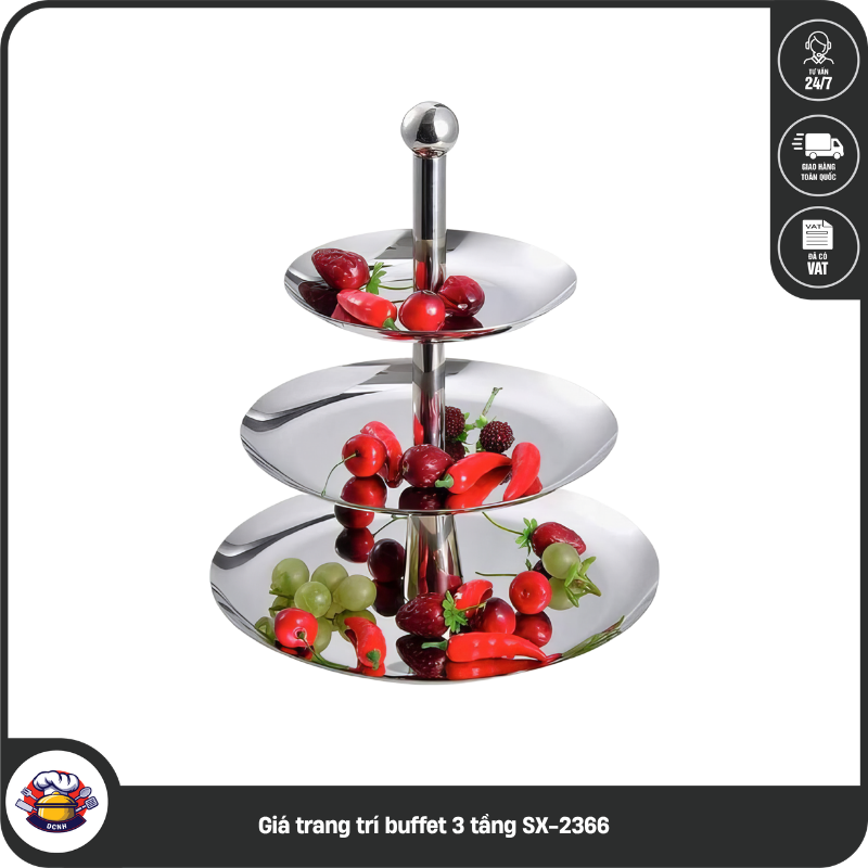 Giá trang trí buffet 3 tầng SX-2366