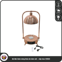 Bộ đèn hâm nóng thức ăn kèm nồi – nắp inox 121933