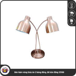 Đèn hâm nóng thức ăn 2 bóng đồng, đế tròn đồng 121168