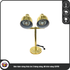 Đèn hâm nóng thức ăn 2 bóng vàng, đế tròn vàng 121170