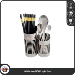 Rổ đũa inox (304) 2 ngăn Toto