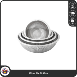 Rổ inox Đức đỏ 30cm
