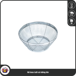 Rổ inox lưới có kiềng lớn