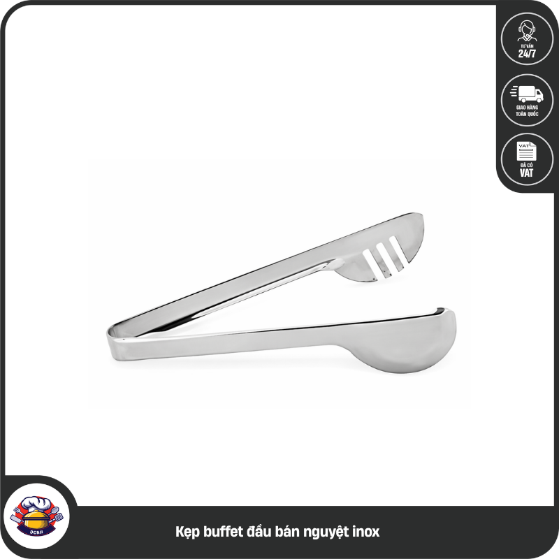 Kẹp buffet đầu bán nguyệt inox
