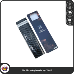 Đũa đầu vuông hoa văn bạc J20-15
