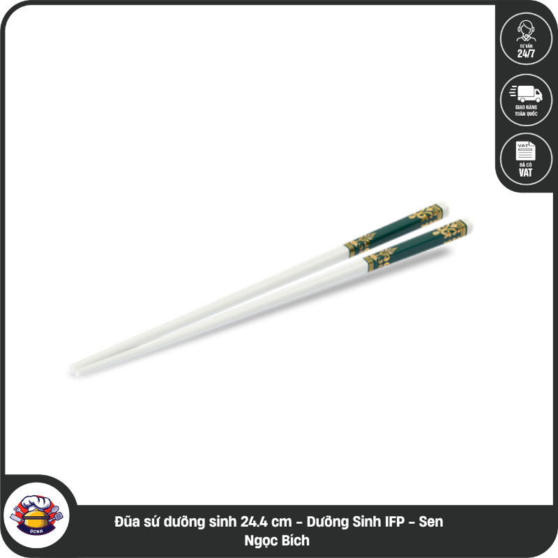 Đũa sứ dưỡng sinh 24.4 cm - Dưỡng Sinh IFP - Sen Ngọc Bích